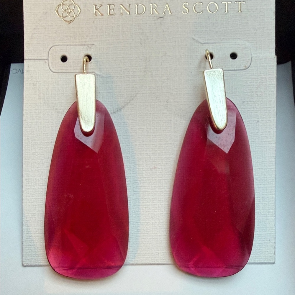 Kendra Scott Maize Faceted Drop Earrings with Gold Accents